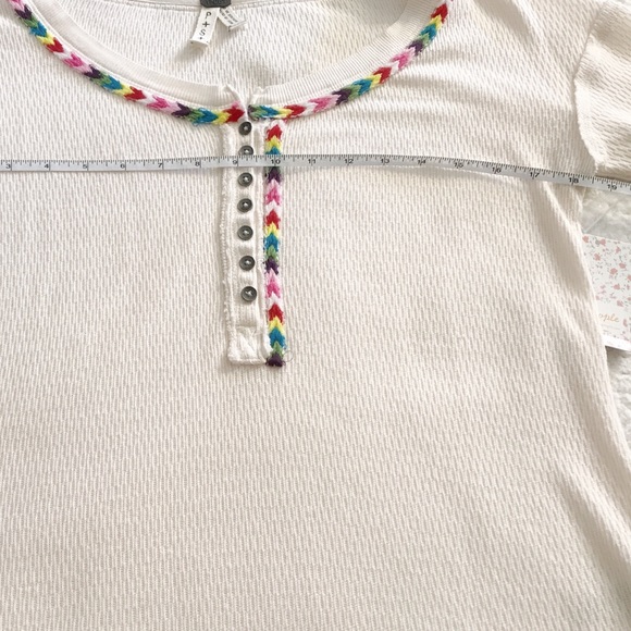 ❄️PD❄️ Free People Rainbow Thermal Tee (S) - Picture 7 of 8